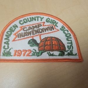 Assorted girl scout memorabilia patches